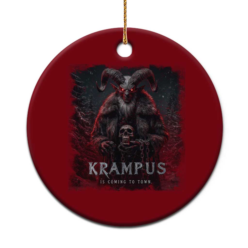 Krampus Is Coming To Town Ceramic Ornament Gothic Dark Xmas Gift Horror Holiday TS10 1pc Red Print Your Wear