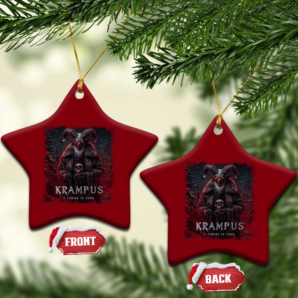 Krampus Is Coming To Town Ceramic Ornament Gothic Dark Xmas Gift Horror Holiday TS10 Print Your Wear