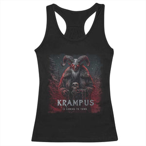 Krampus Is Coming To Town Racerback Tank Top Gothic Dark Xmas Gift Horror Holiday TS10 Black Print Your Wear
