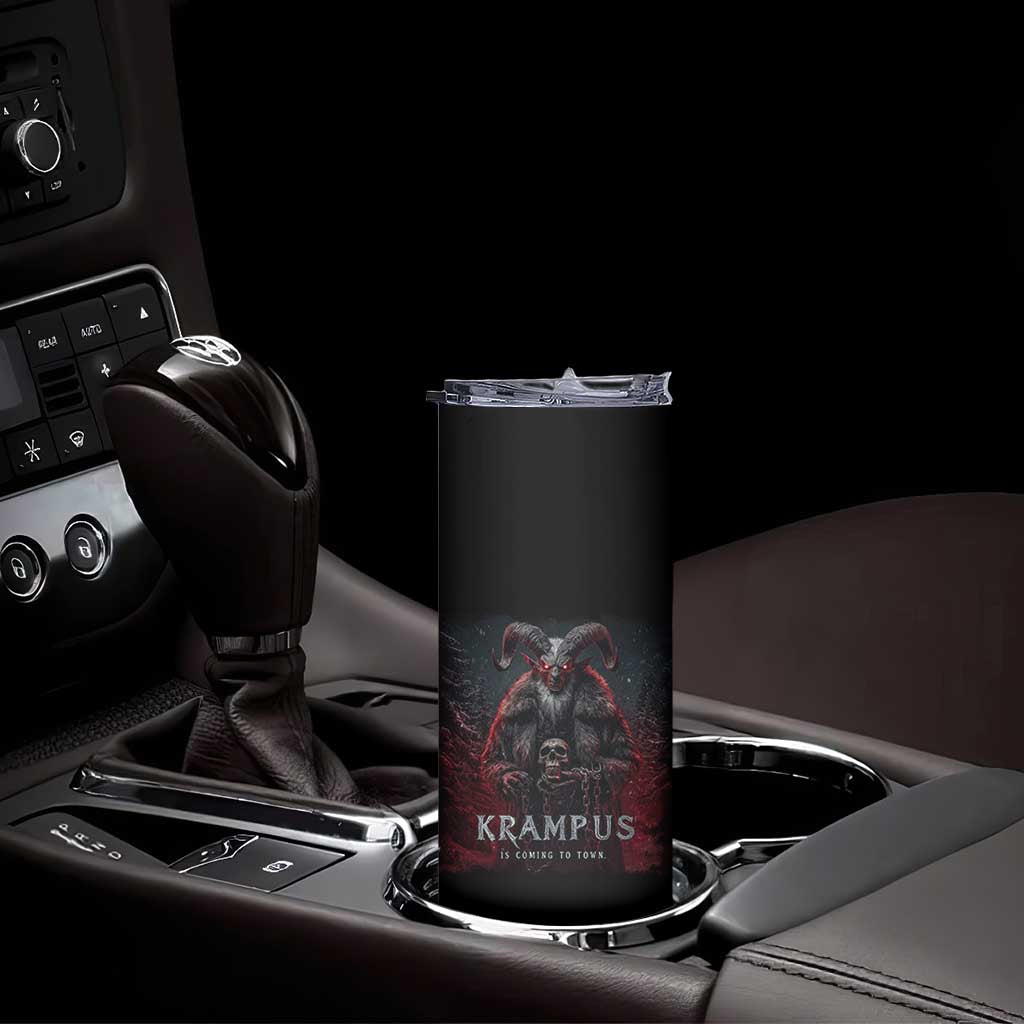 Krampus Is Coming To Town Skinny Tumbler Gothic Dark Xmas Gift Horror Holiday TS10 Print Your Wear