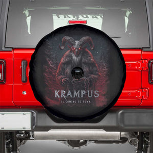 Krampus Is Coming To Town Spare Tire Cover Gothic Dark Xmas Gift Horror Holiday TS10 Black Print Your Wear