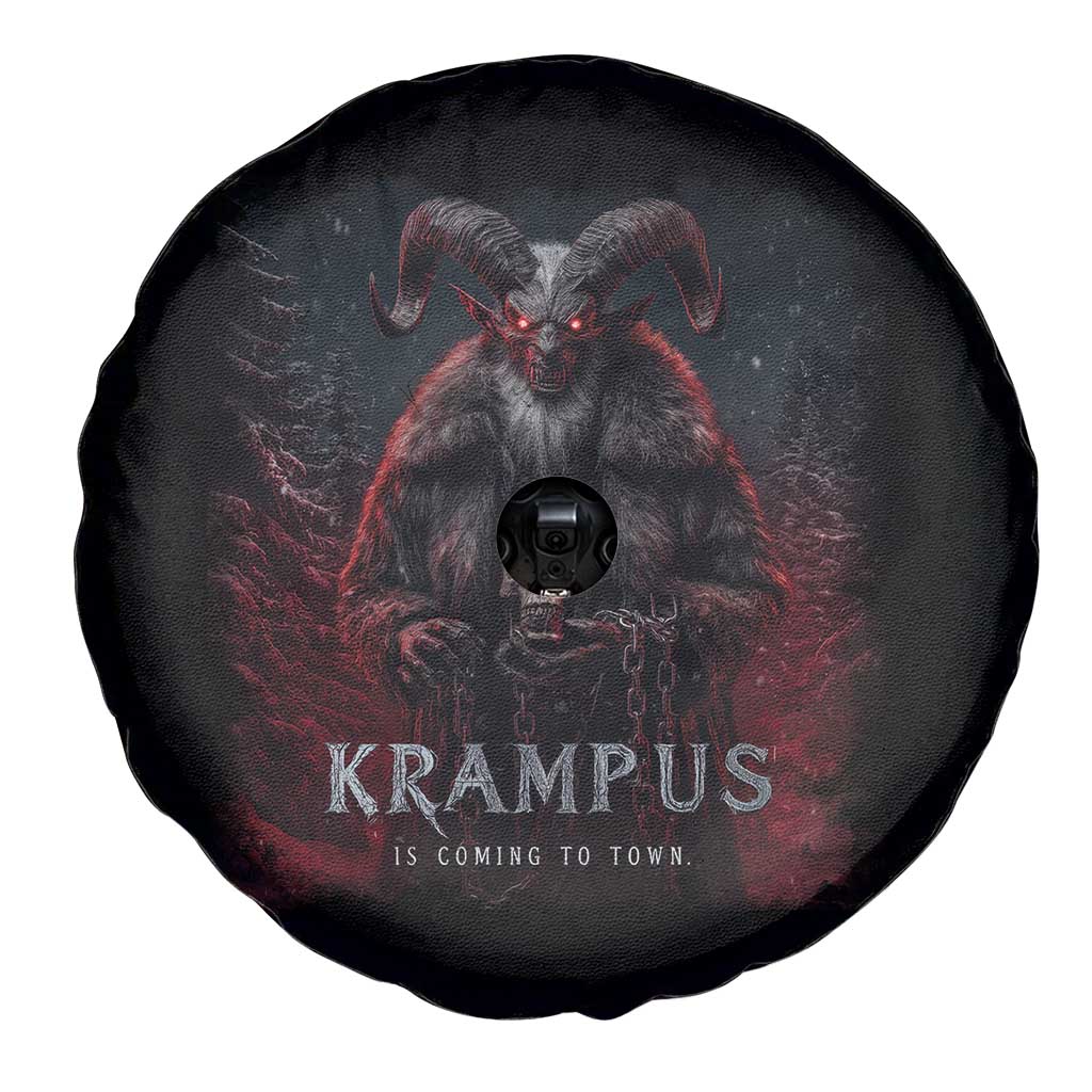 Krampus Is Coming To Town Spare Tire Cover Gothic Dark Xmas Gift Horror Holiday TS10 Print Your Wear