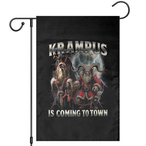 Krampus Is Coming To Town Garden Flag Vintage Gothic Dark Xmas Gift Horror Holiday TS10 Black Print Your Wear