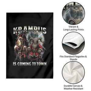 Krampus Is Coming To Town Garden Flag Vintage Gothic Dark Xmas Gift Horror Holiday TS10 Print Your Wear