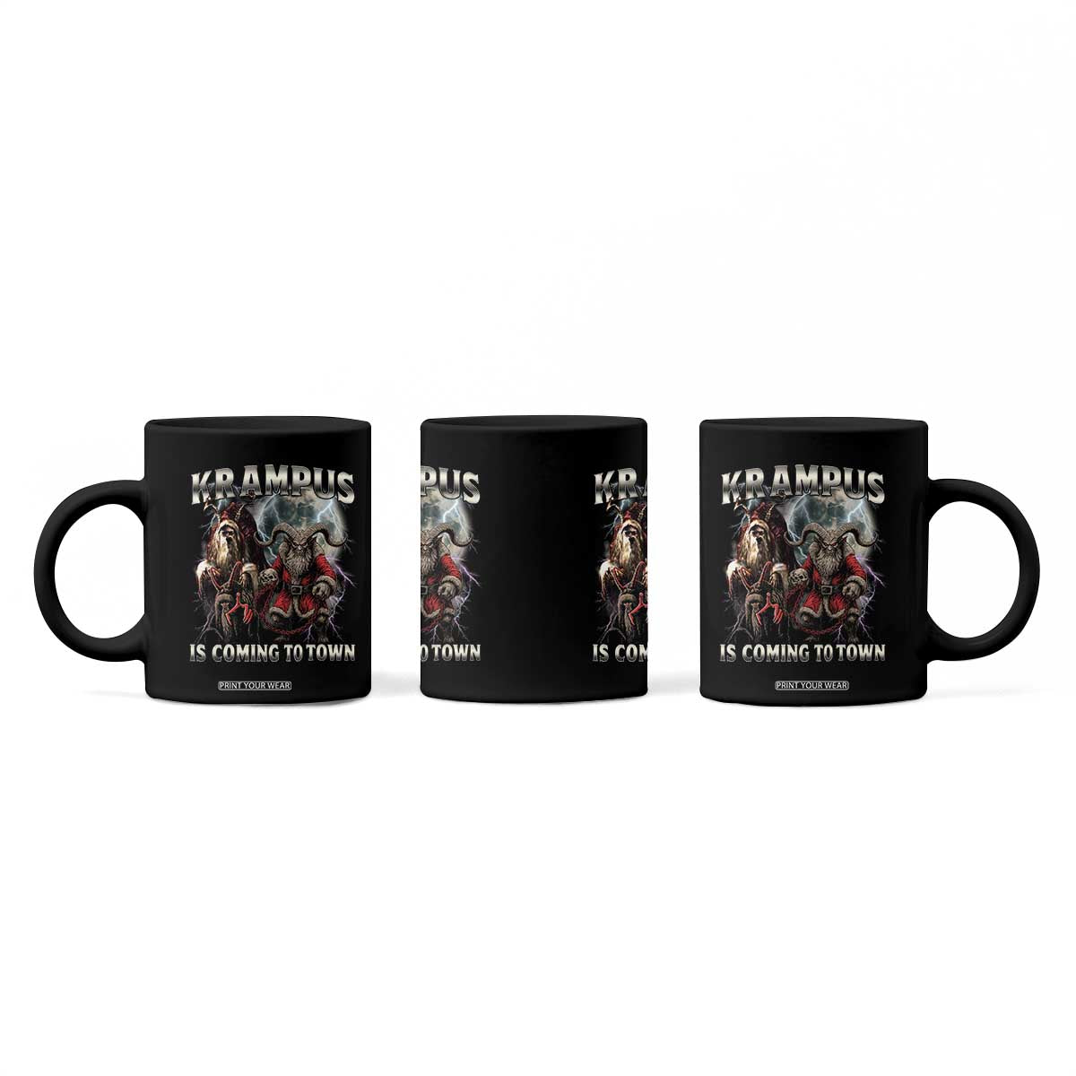 Krampus Is Coming To Town Coffee Mug Vintage Gothic Dark Xmas Gift Horror Holiday TS10 Print Your Wear