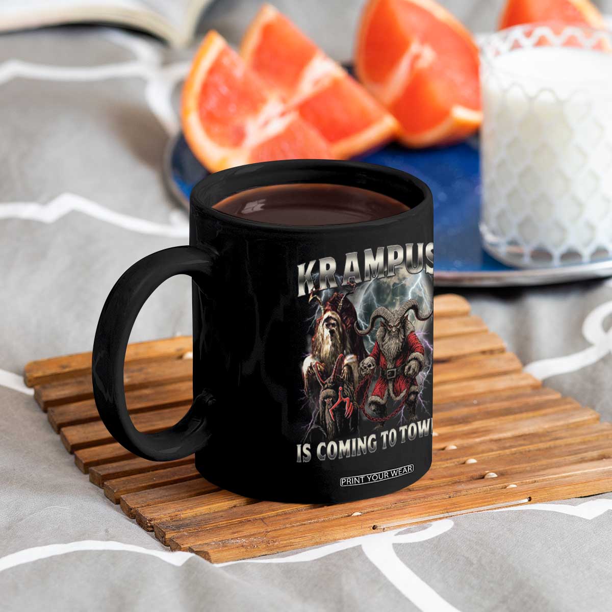Krampus Is Coming To Town Coffee Mug Vintage Gothic Dark Xmas Gift Horror Holiday TS10 Print Your Wear