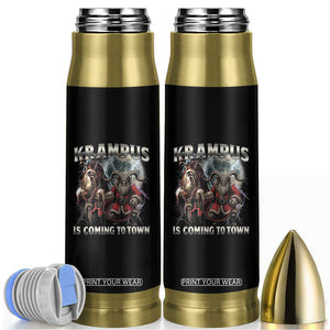 Krampus Is Coming To Town Bullet Tumbler Vintage Gothic Dark Xmas Gift Horror Holiday TS10 Black Print Your Wear