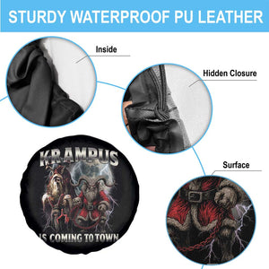 Krampus Is Coming To Town Spare Tire Cover Vintage Gothic Dark Xmas Gift Horror Holiday TS10 Print Your Wear
