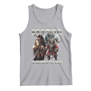 Krampus Is Coming To Town Tank Top Vintage Gothic Dark Xmas Gift Horror Holiday TS10 Athletic Heather Print Your Wear