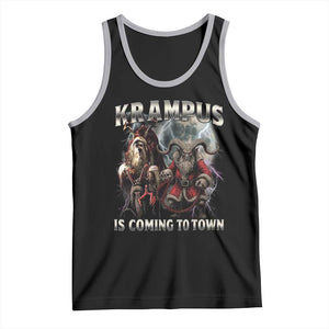 Krampus Is Coming To Town Tank Top Vintage Gothic Dark Xmas Gift Horror Holiday TS10 Black Athletic Heather Print Your Wear