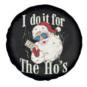 I Do It For The Hos Spare Tire Cover Rude Offensive Christmas Santa Face Retro Bootleg TS10 Print Your Wear