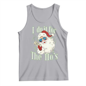 I Do It For The Hos Tank Top Rude Offensive Christmas Santa Face Retro Bootleg TS10 Athletic Heather Print Your Wear