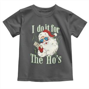 I Do It For The Hos Toddler T Shirt Rude Offensive Christmas Santa Face Retro Bootleg TS10 Dark Heather Print Your Wear