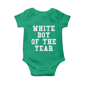 White Boy Of The Year Baby Onesie - Funny Gift For Him Humor Baby Bodysuit TS10 Irish Green Print Your Wear