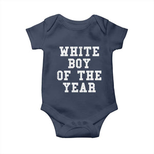 White Boy Of The Year Baby Onesie - Funny Gift For Him Humor Baby Bodysuit TS10 Navy Print Your Wear