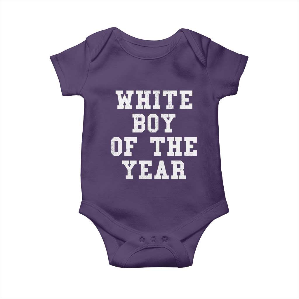 White Boy Of The Year Baby Onesie - Funny Gift For Him Humor Baby Bodysuit TS10 Purple Print Your Wear