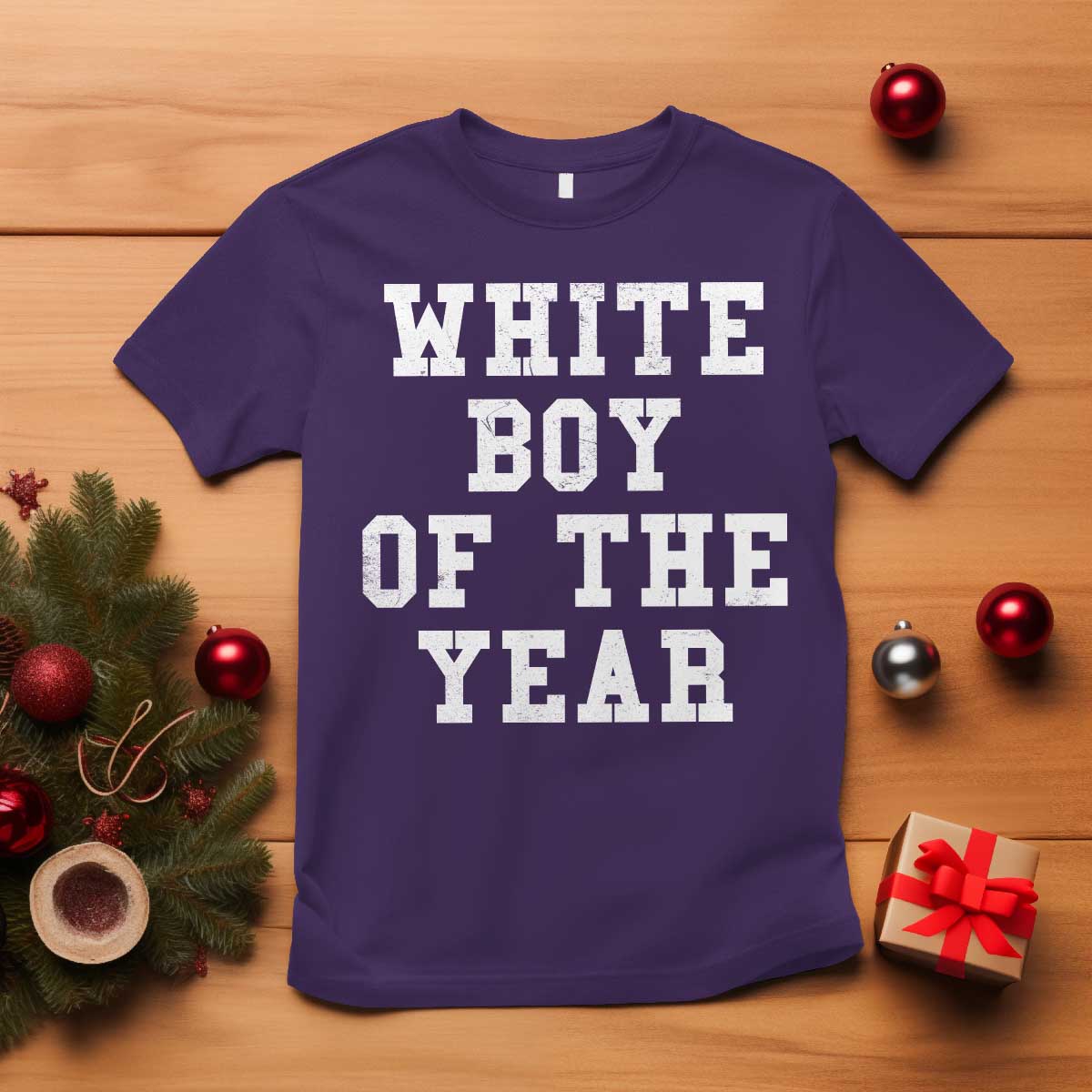 White Boy Of The Year T Shirt Funny Gift For Him TS10 Purple Print Your Wear