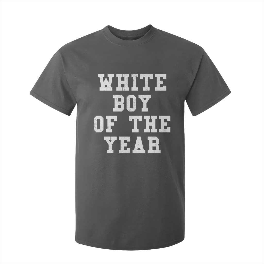 White Boy Of The Year T Shirt For Kid Funny Gift For Him TS10 Dark Heather Print Your Wear