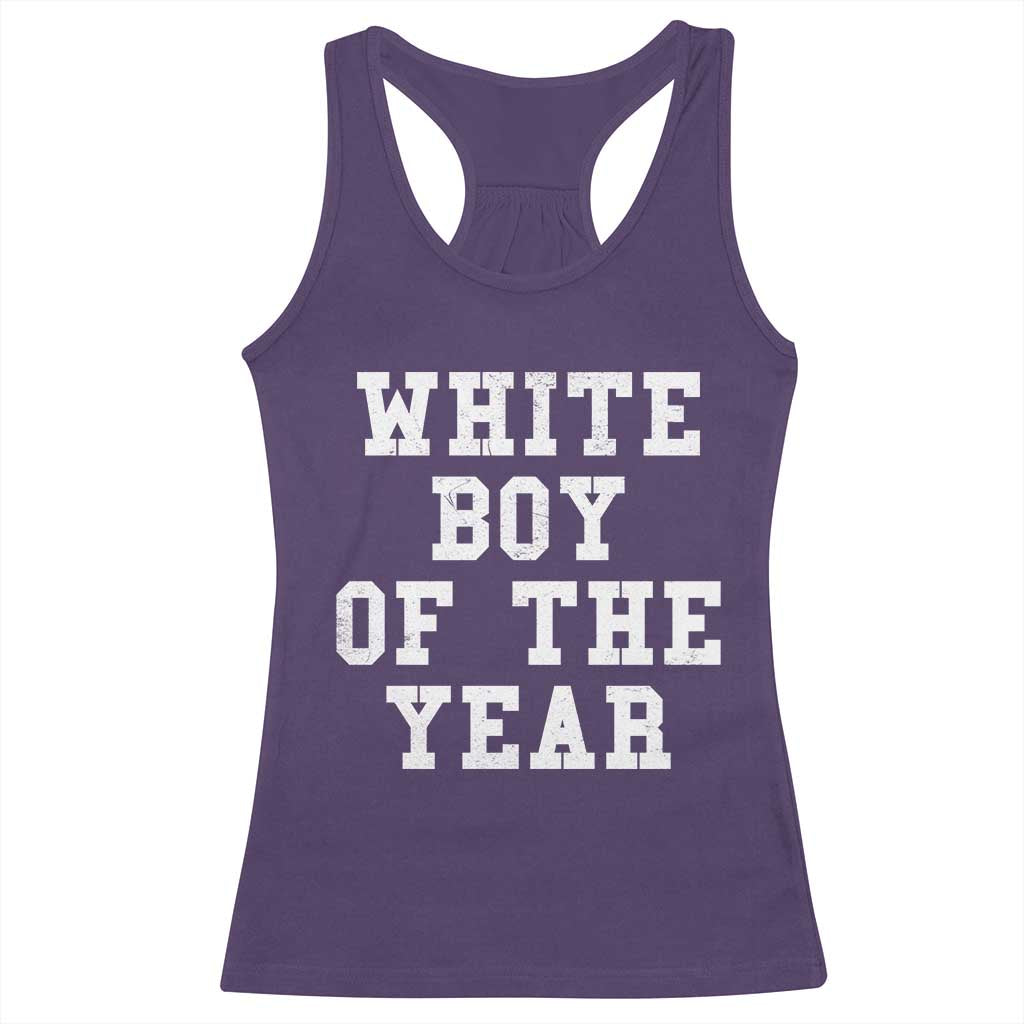 White Boy Of The Year Racerback Tank Top Funny Gift For Him TS10 Purple Print Your Wear