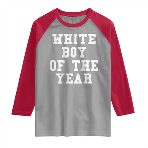 White Boy Of The Year Raglan Shirt Funny Gift For Him TS10 Sport Gray Red Print Your Wear