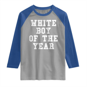 White Boy Of The Year Raglan Shirt Funny Gift For Him TS10 Sport Gray Royal Print Your Wear
