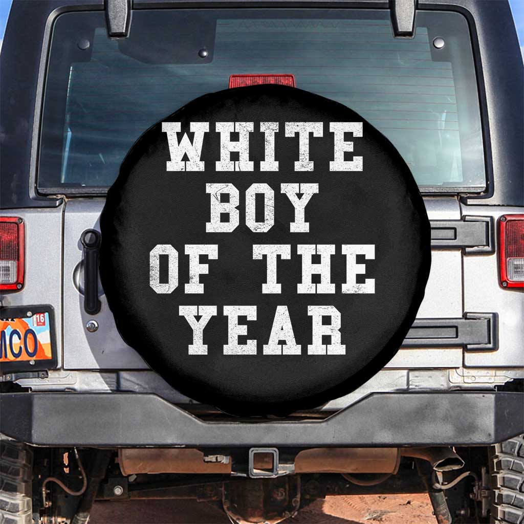 White Boy Of The Year Spare Tire Cover Funny Gift For Him TS10 No hole Black Print Your Wear
