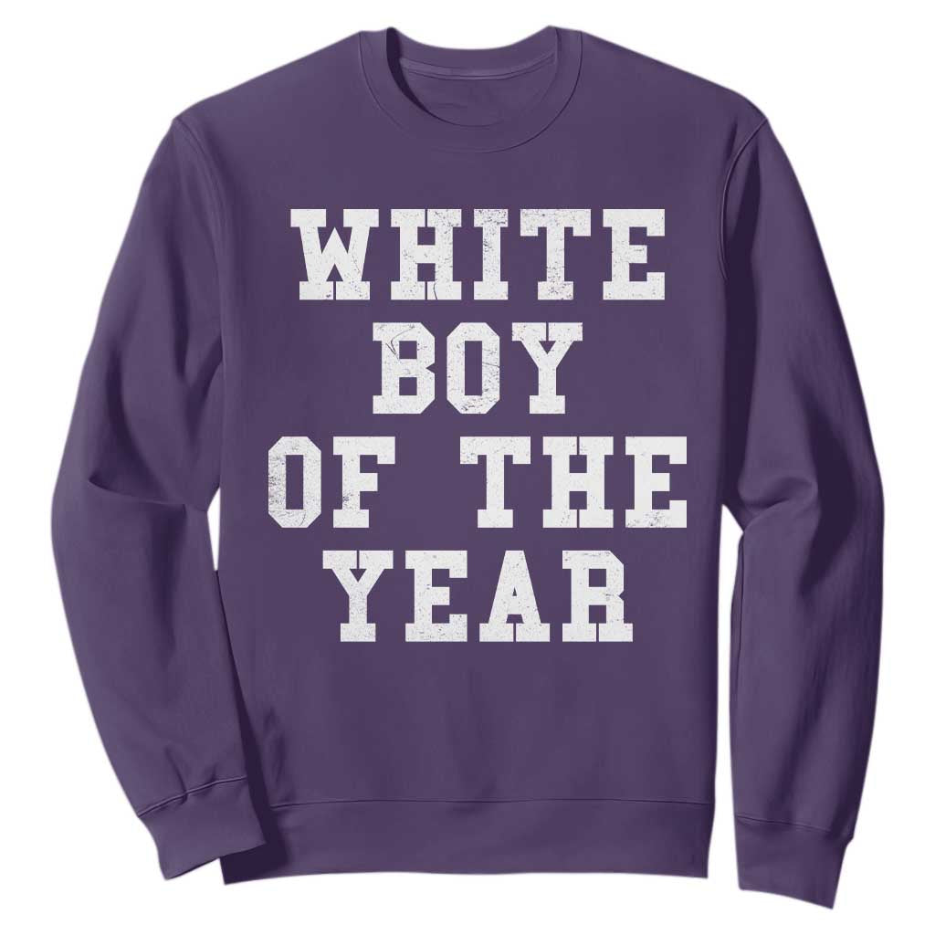 White Boy Of The Year Sweatshirt Funny Gift For Him TS10 Purple Print Your Wear