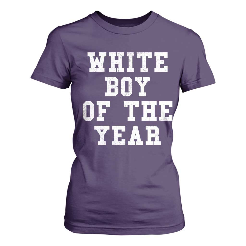 White Boy Of The Year T Shirt For Women Funny Gift For Him TS10 Purple Print Your Wear