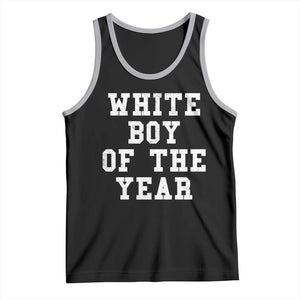 White Boy Of The Year Tank Top Funny Gift For Him TS10 Black Athletic Heather Print Your Wear