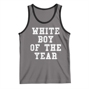 White Boy Of The Year Tank Top Funny Gift For Him TS10 Deep Heather Black Print Your Wear