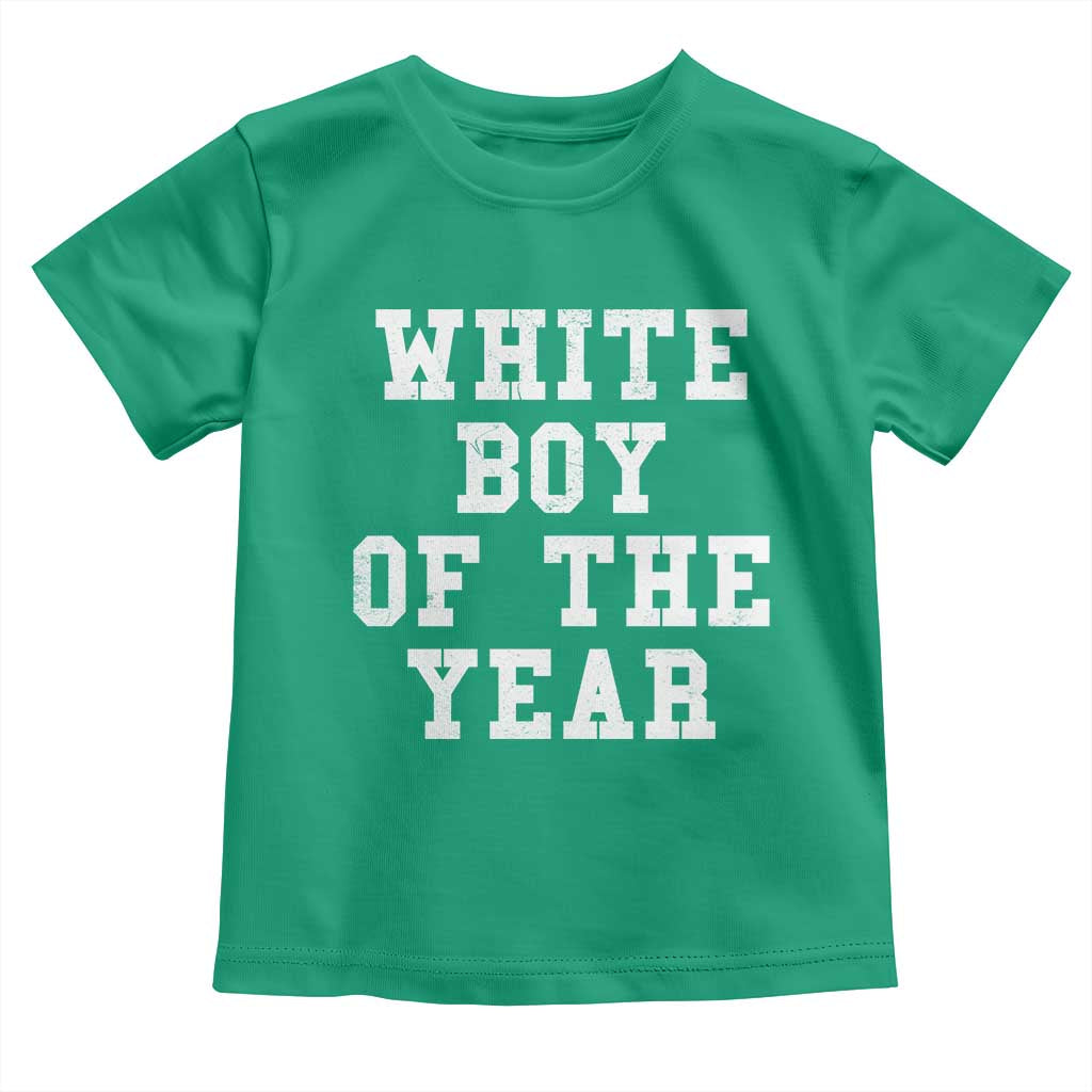 White Boy Of The Year Toddler T Shirt Funny Gift For Him TS10 Irish Green Print Your Wear