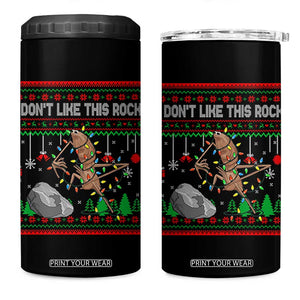 Christmas Marcus The Worm Meme 4 in 1 Can Cooler Tumbler I Dont Like This Rock Brainrot Funny Ugly Xmas TS10 One Size: 16 oz Black Print Your Wear