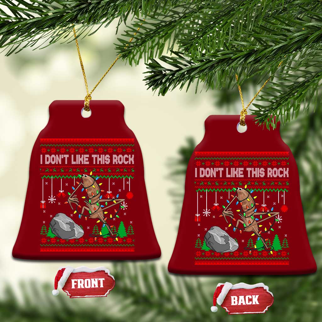 Christmas Marcus The Worm Meme Ceramic Ornament I Dont Like This Rock Brainrot Funny Ugly Xmas TS10 Print Your Wear