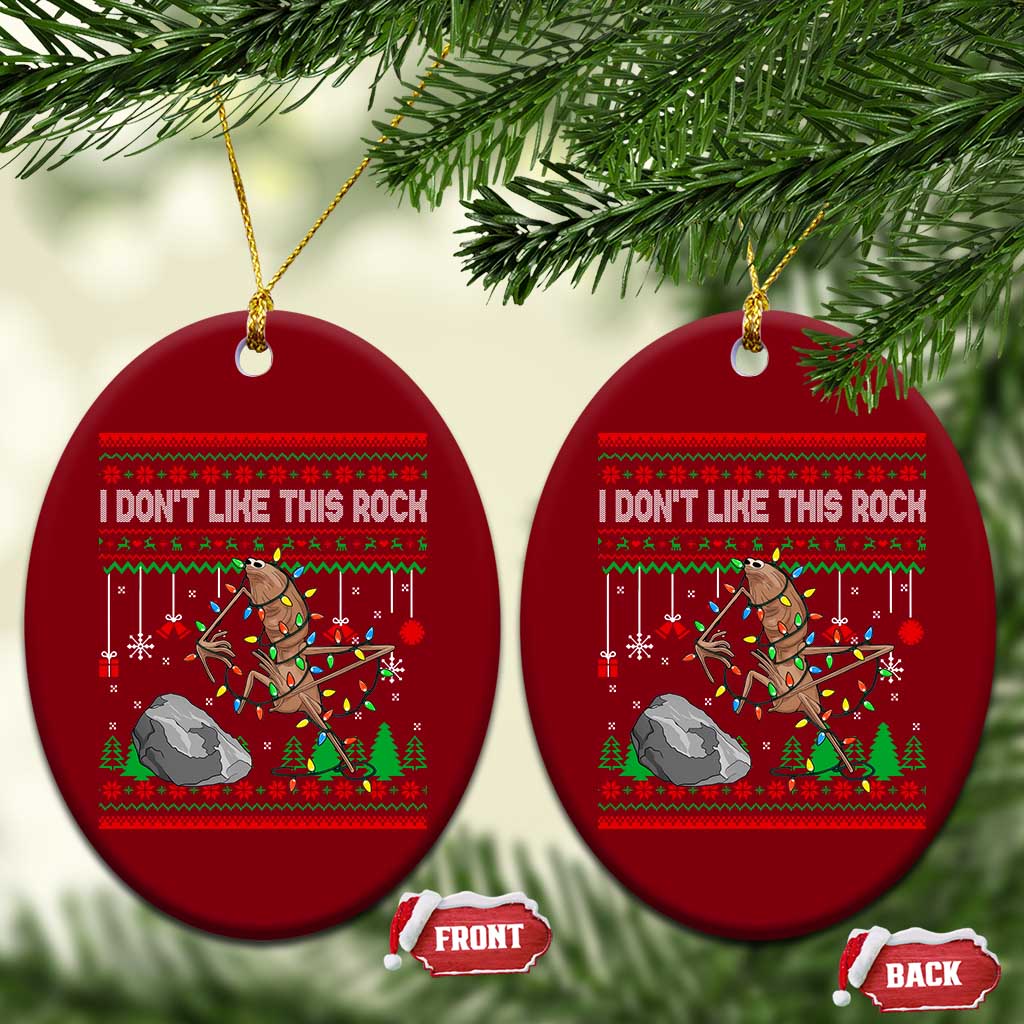 Christmas Marcus The Worm Meme Ceramic Ornament I Dont Like This Rock Brainrot Funny Ugly Xmas TS10 Print Your Wear