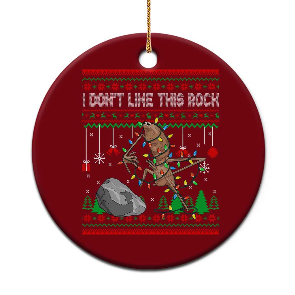 Christmas Marcus The Worm Meme Ceramic Ornament I Dont Like This Rock Brainrot Funny Ugly Xmas TS10 1pc Red Print Your Wear