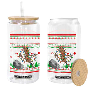 Christmas Marcus The Worm Meme Glass Can I Dont Like This Rock Brainrot Funny Ugly Xmas TS10 Print Your Wear