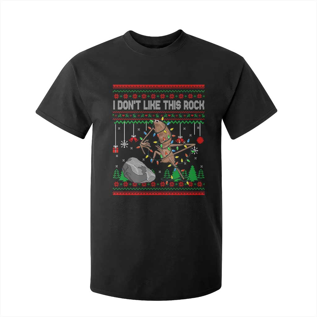 Christmas Marcus The Worm Meme T Shirt For Kid I Dont Like This Rock Brainrot Funny Ugly Xmas TS10 Black Print Your Wear