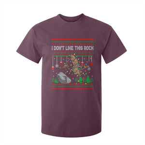 Christmas Marcus The Worm Meme T Shirt For Kid I Dont Like This Rock Brainrot Funny Ugly Xmas TS10 Maroon Print Your Wear