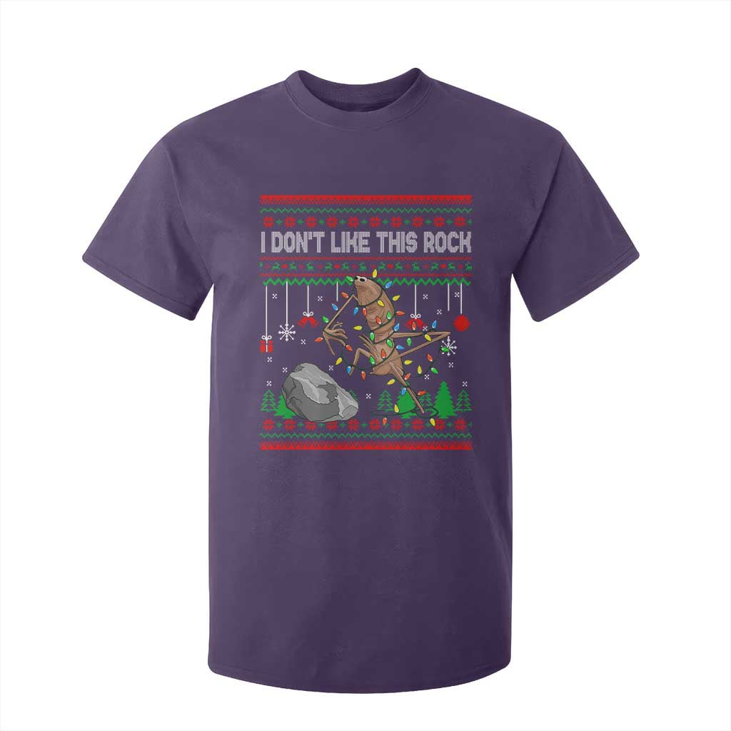 Christmas Marcus The Worm Meme T Shirt For Kid I Dont Like This Rock Brainrot Funny Ugly Xmas TS10 Purple Print Your Wear