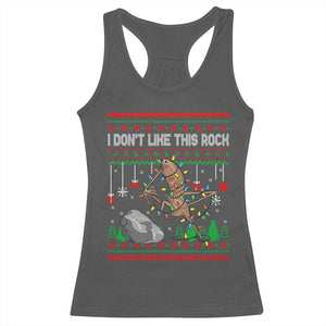 Christmas Marcus The Worm Meme Racerback Tank Top I Dont Like This Rock Brainrot Funny Ugly Xmas TS10 Dark Heather Print Your Wear