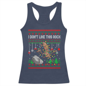 Christmas Marcus The Worm Meme Racerback Tank Top I Dont Like This Rock Brainrot Funny Ugly Xmas TS10 Navy Print Your Wear