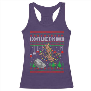 Christmas Marcus The Worm Meme Racerback Tank Top I Dont Like This Rock Brainrot Funny Ugly Xmas TS10 Purple Print Your Wear