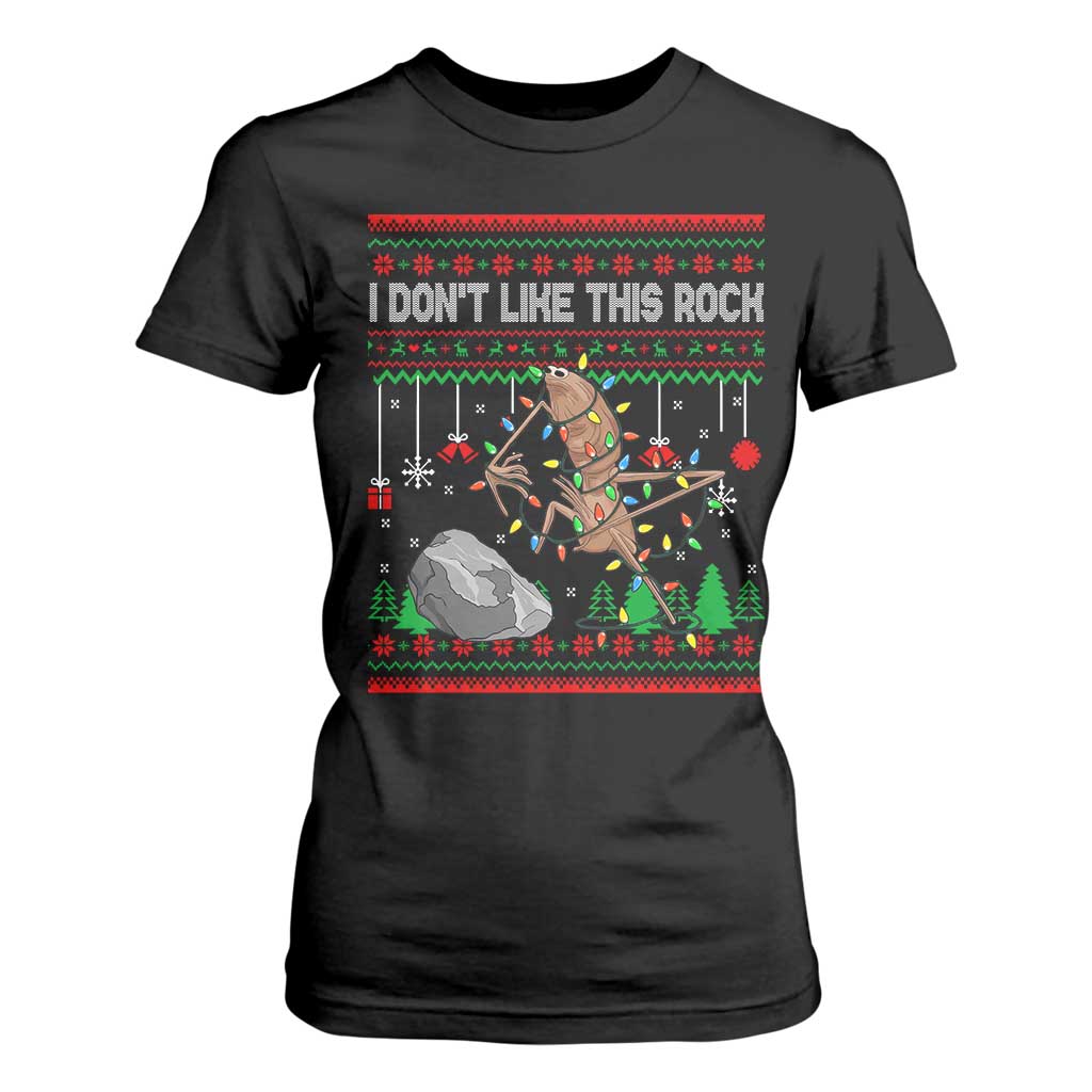 Christmas Marcus The Worm Meme T Shirt For Women I Dont Like This Rock Brainrot Funny Ugly Xmas TS10 Black Print Your Wear