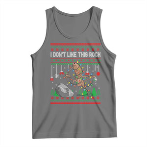 Christmas Marcus The Worm Meme Tank Top I Dont Like This Rock Brainrot Funny Ugly Xmas TS10 Black Heather Print Your Wear