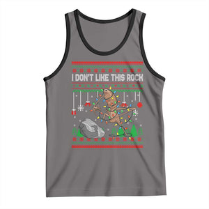 Christmas Marcus The Worm Meme Tank Top I Dont Like This Rock Brainrot Funny Ugly Xmas TS10 Deep Heather Black Print Your Wear