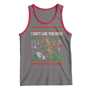 Christmas Marcus The Worm Meme Tank Top I Dont Like This Rock Brainrot Funny Ugly Xmas TS10 Deep Heather Red Print Your Wear