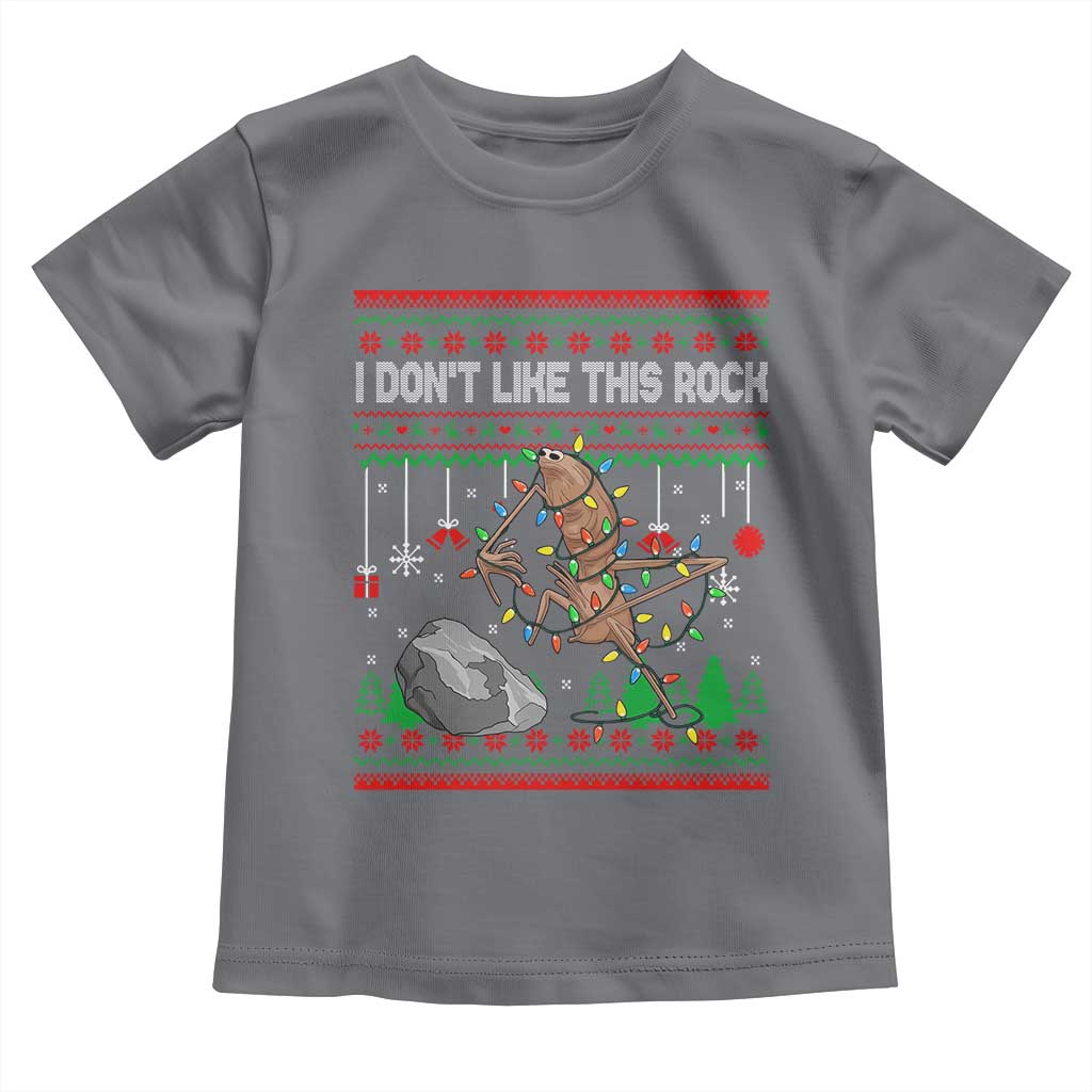 Christmas Marcus The Worm Meme Toddler T Shirt I Dont Like This Rock Brainrot Funny Ugly Xmas TS10 Charcoal Print Your Wear