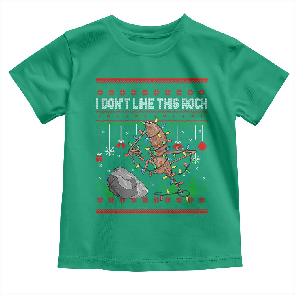 Christmas Marcus The Worm Meme Toddler T Shirt I Dont Like This Rock Brainrot Funny Ugly Xmas TS10 Irish Green Print Your Wear