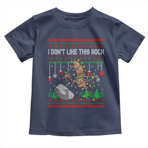 Christmas Marcus The Worm Meme Toddler T Shirt I Dont Like This Rock Brainrot Funny Ugly Xmas TS10 Navy Print Your Wear