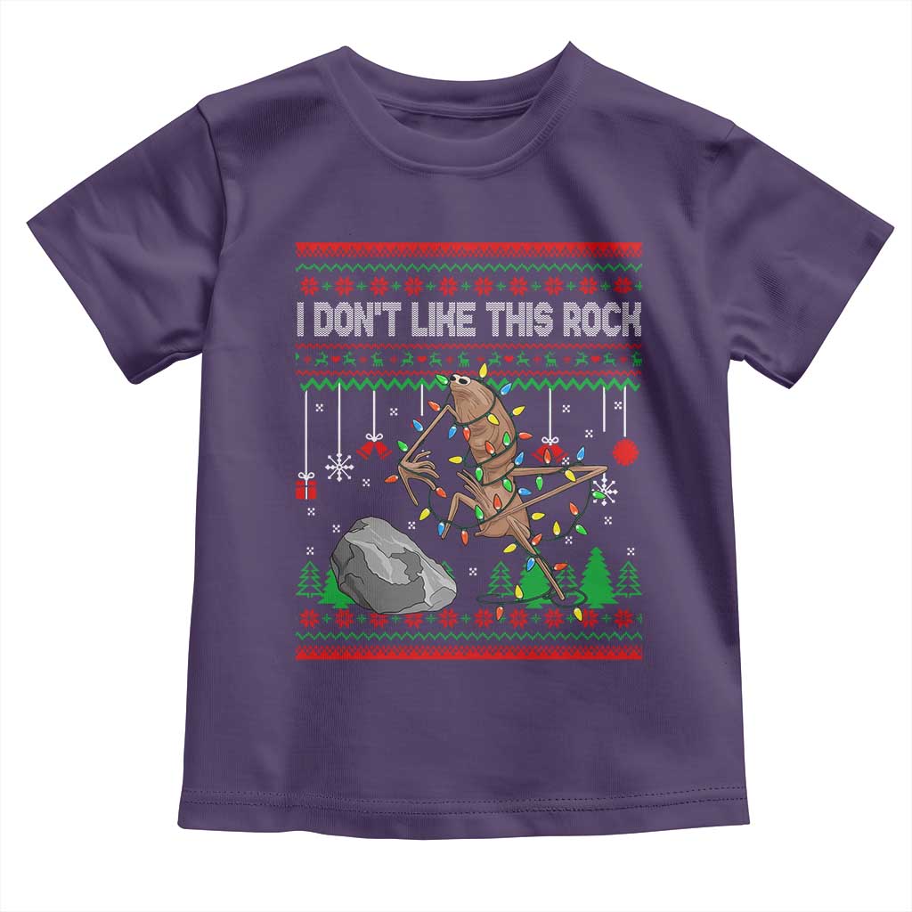 Christmas Marcus The Worm Meme Toddler T Shirt I Dont Like This Rock Brainrot Funny Ugly Xmas TS10 Purple Print Your Wear